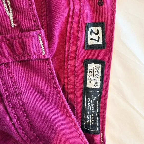 Miss Me Women's Skinny Jeans in Burgundy - Picture 5 of 6